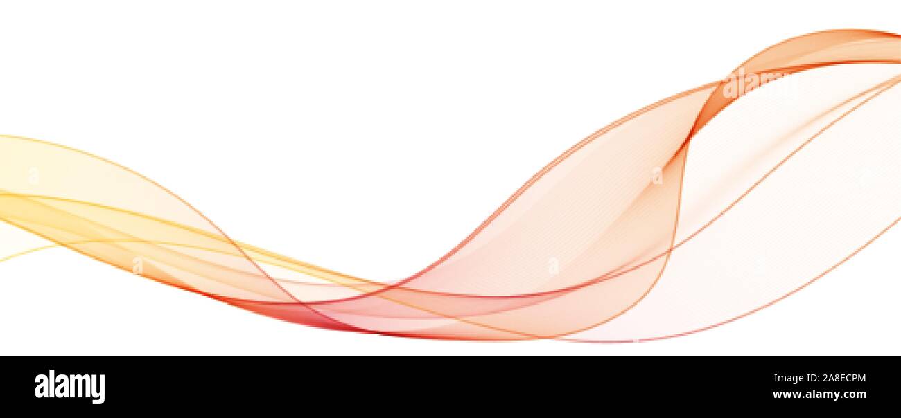 Red wavy abstract wave on a white background. eps 10 Stock Vector