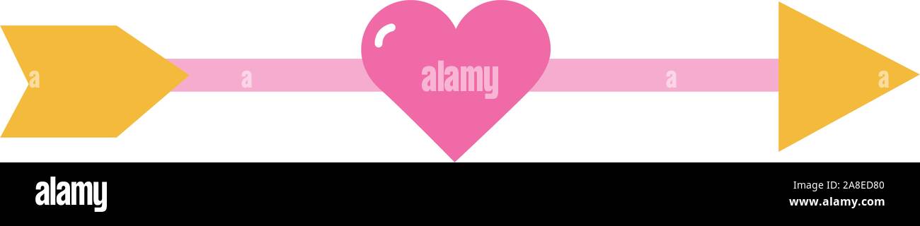 Isolated heart and arrow vector design Stock Vector Image & Art - Alamy