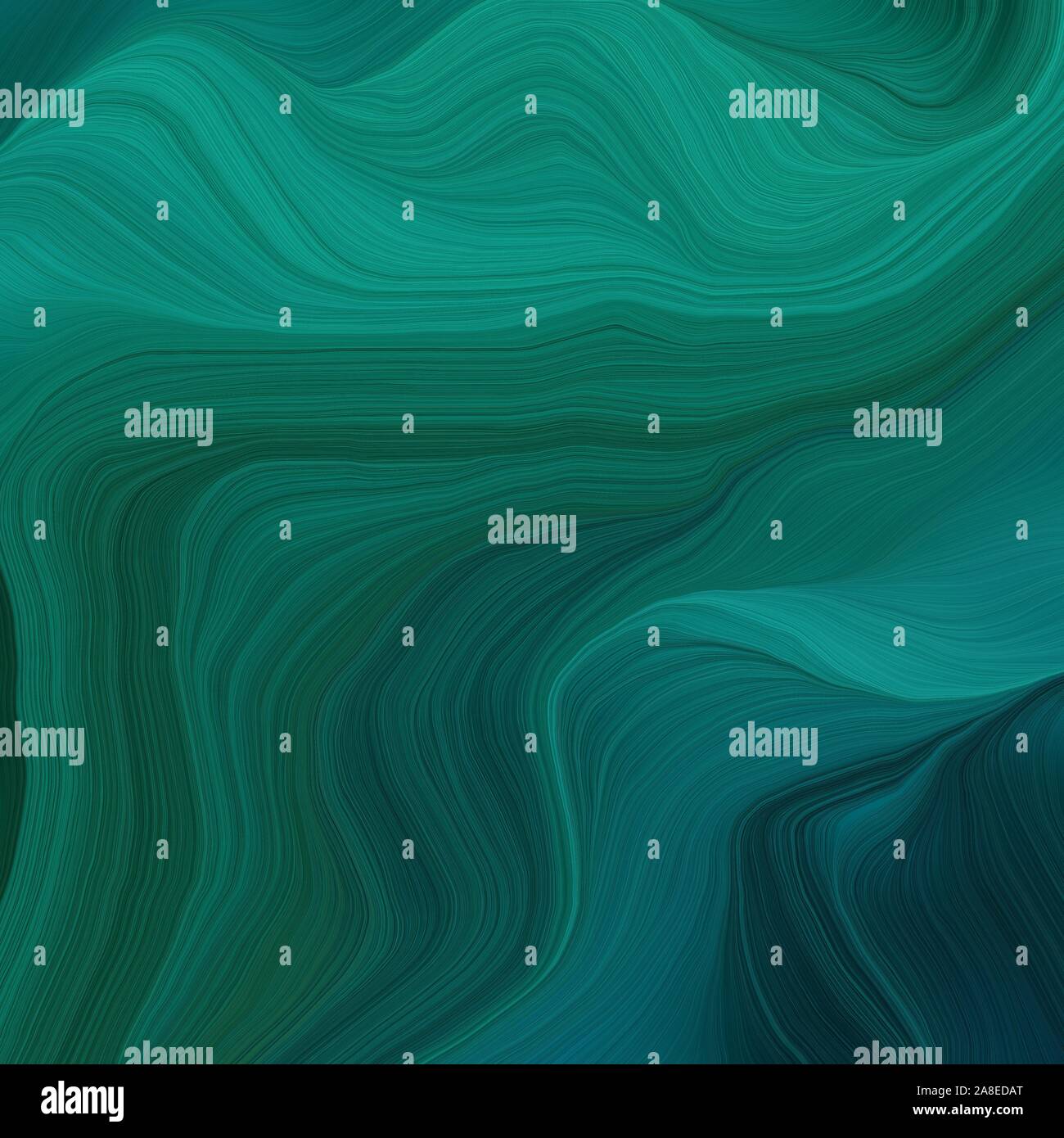 square graphic illustration with teal green, dark cyan and teal colors