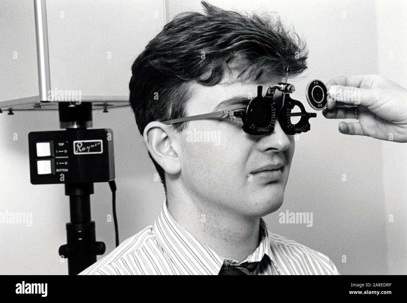 Eye test, Nottingham, 1991 Stock Photo Alamy