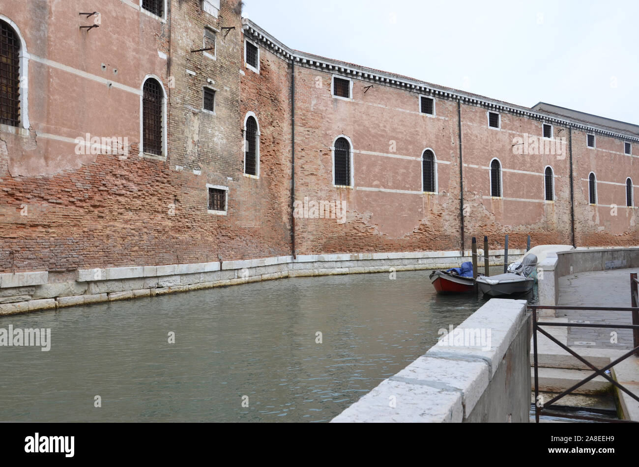Walls of the Arsenale, Venice Stock Photo