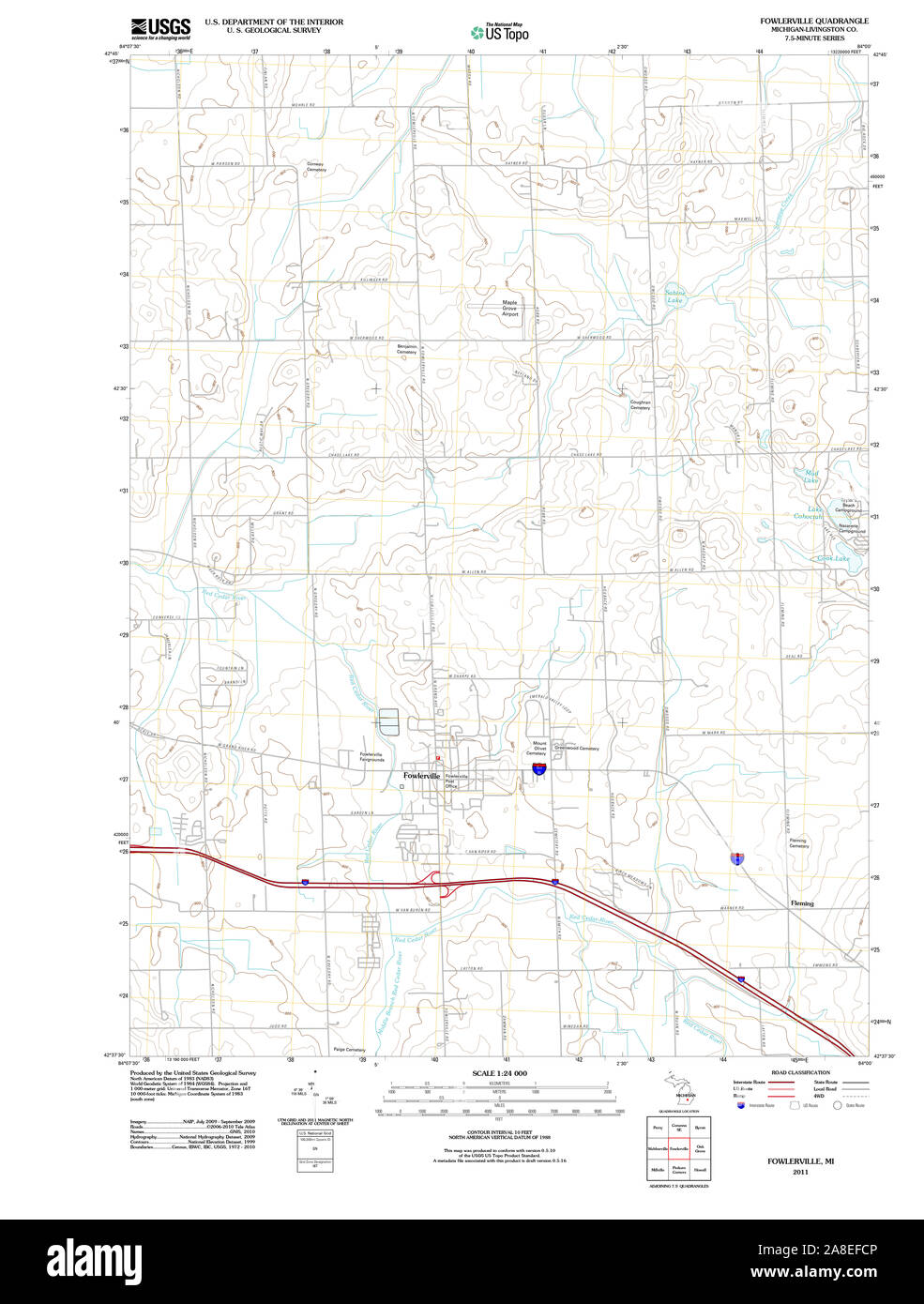 Fowlerville michigan map Cut Out Stock Images & Pictures Alamy