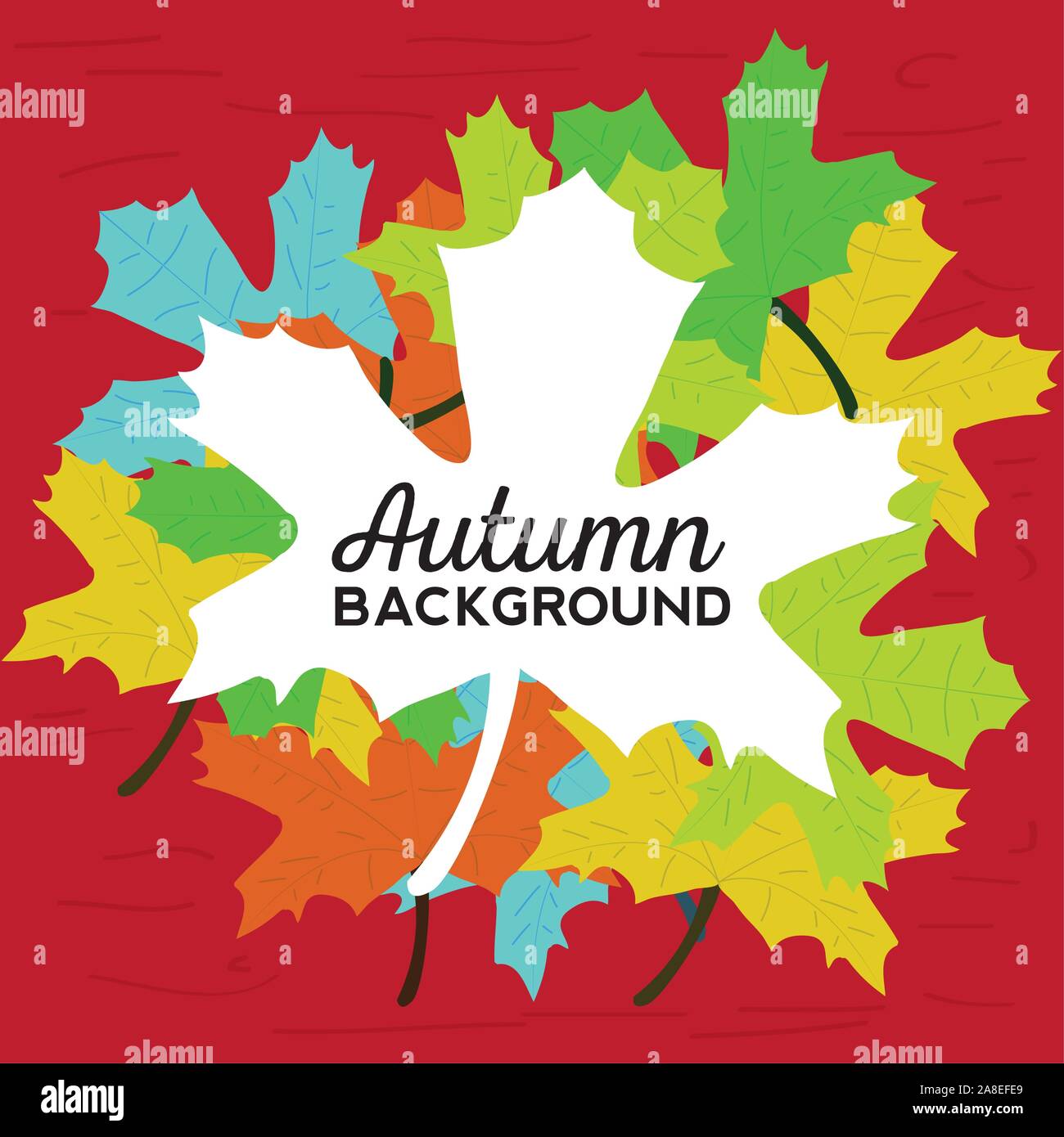 Autumn background with a leaves - Vector illustration Stock Vector ...
