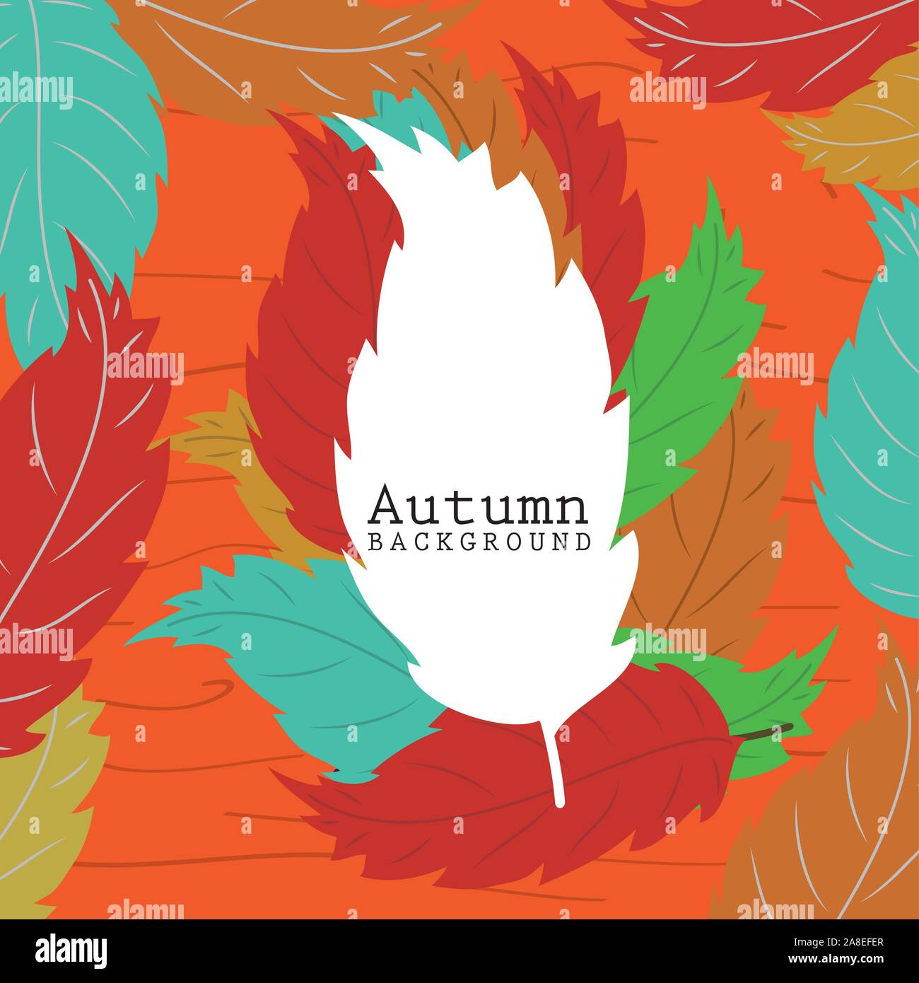 Autumn background with a leaves - Vector illustration Stock Vector ...