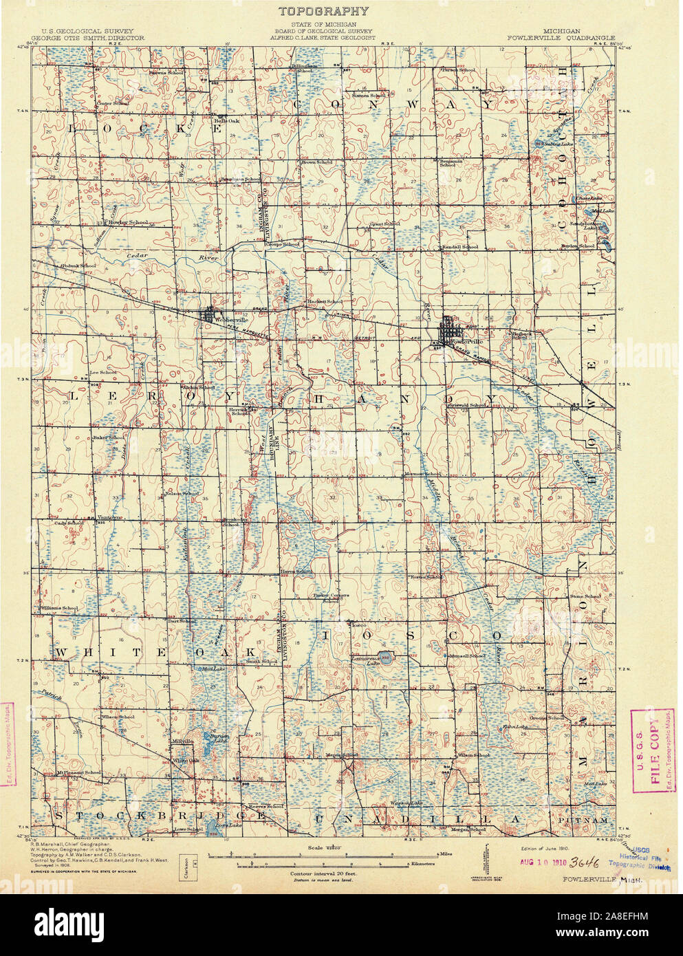 USGS Topo Map of Fowlerville