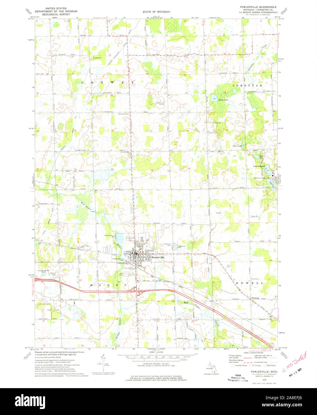 Fowlerville michigan map Cut Out Stock Images & Pictures Alamy
