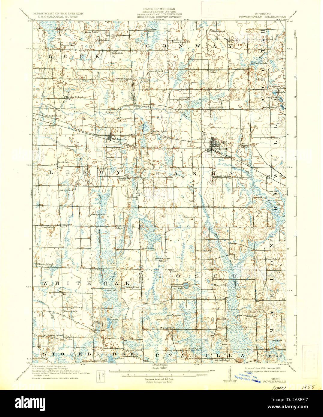 Fowlerville map hires stock photography and images Alamy