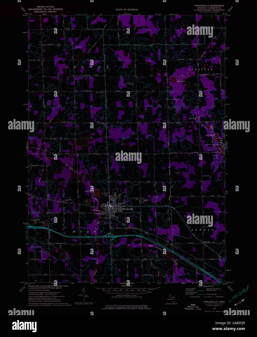 Map of fowlerville hires stock photography and images Alamy