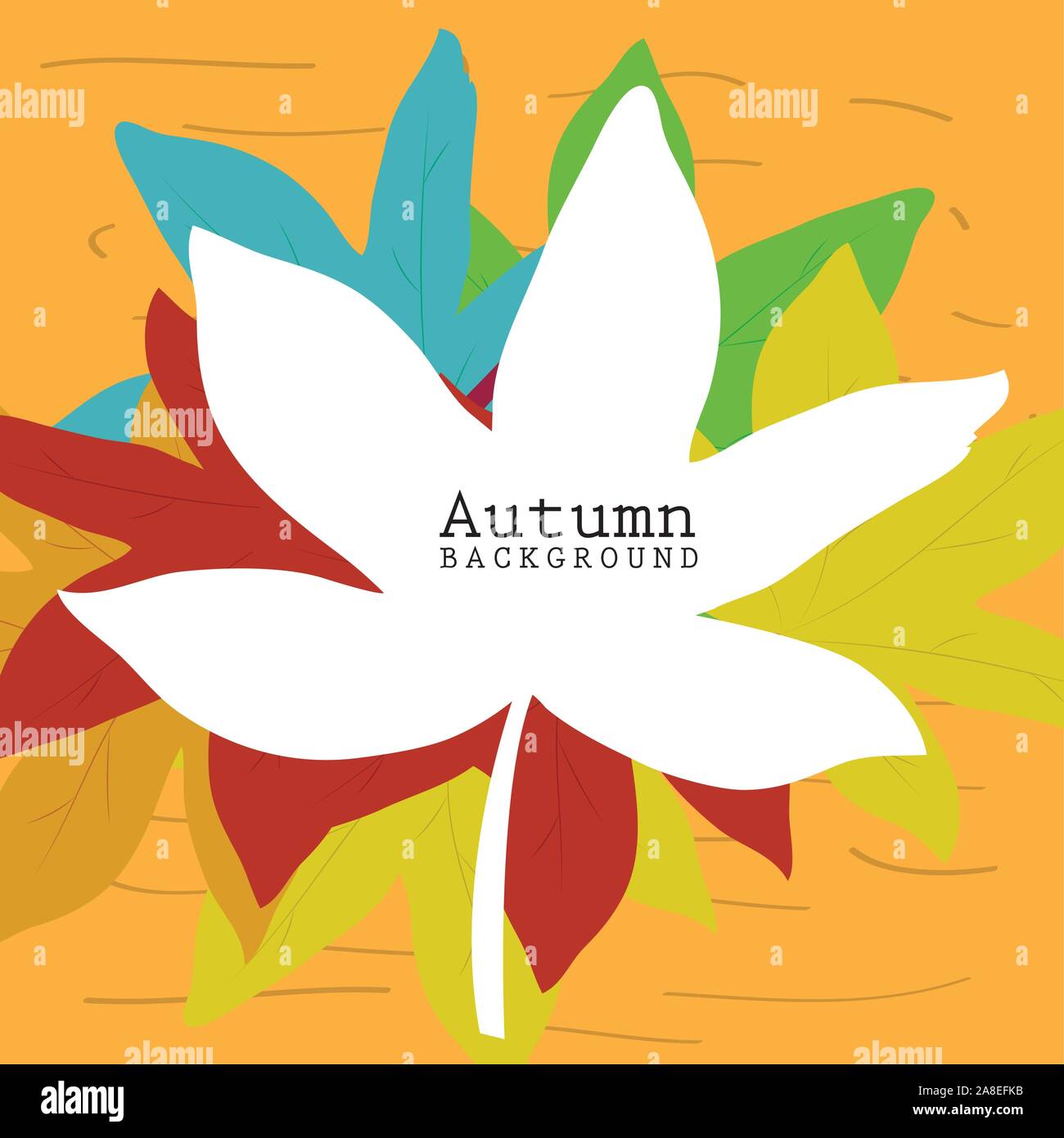 Autumn background with a leaves - Vector illustration Stock Vector ...