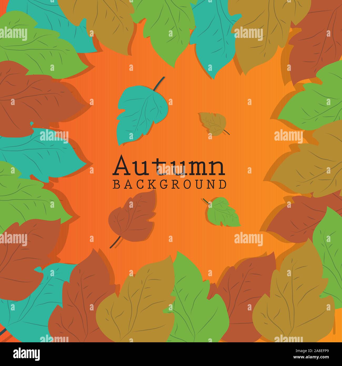 Autumn background with a leaves - Vector illustration Stock Vector ...