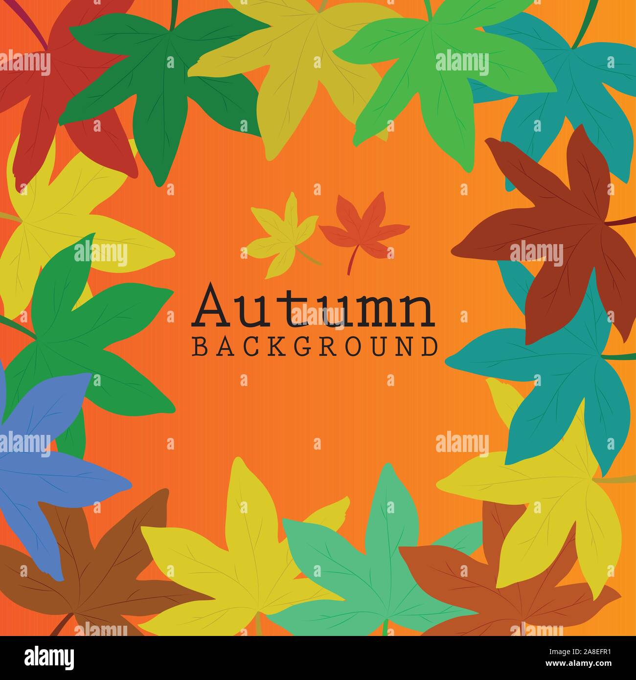 Autumn background with a leaves - Vector illustration Stock Vector ...
