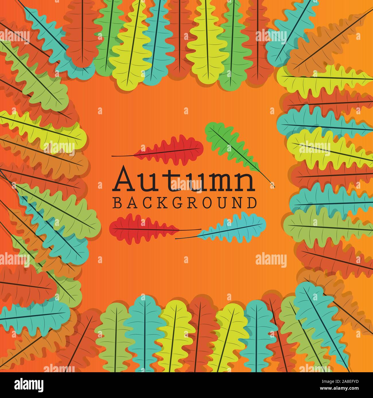 Autumn background with a leaves - Vector illustration Stock Vector ...