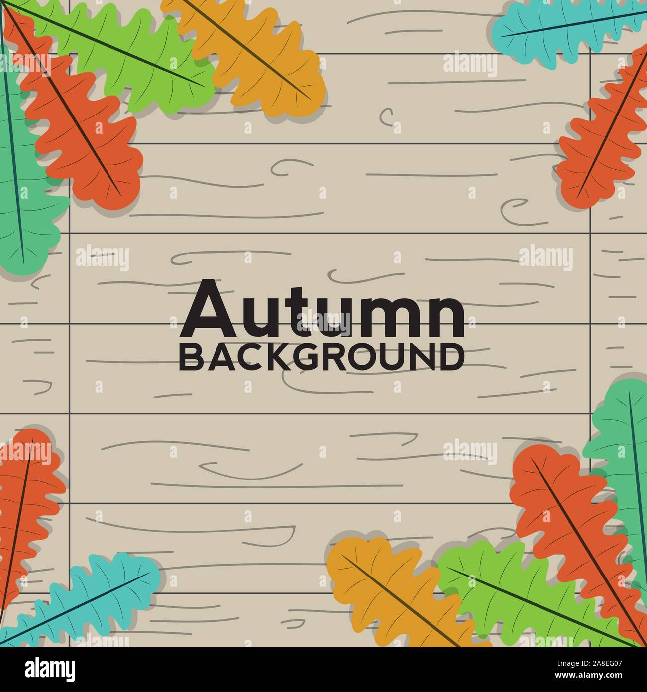 Autumn background with a leaves - Vector illustration Stock Vector ...