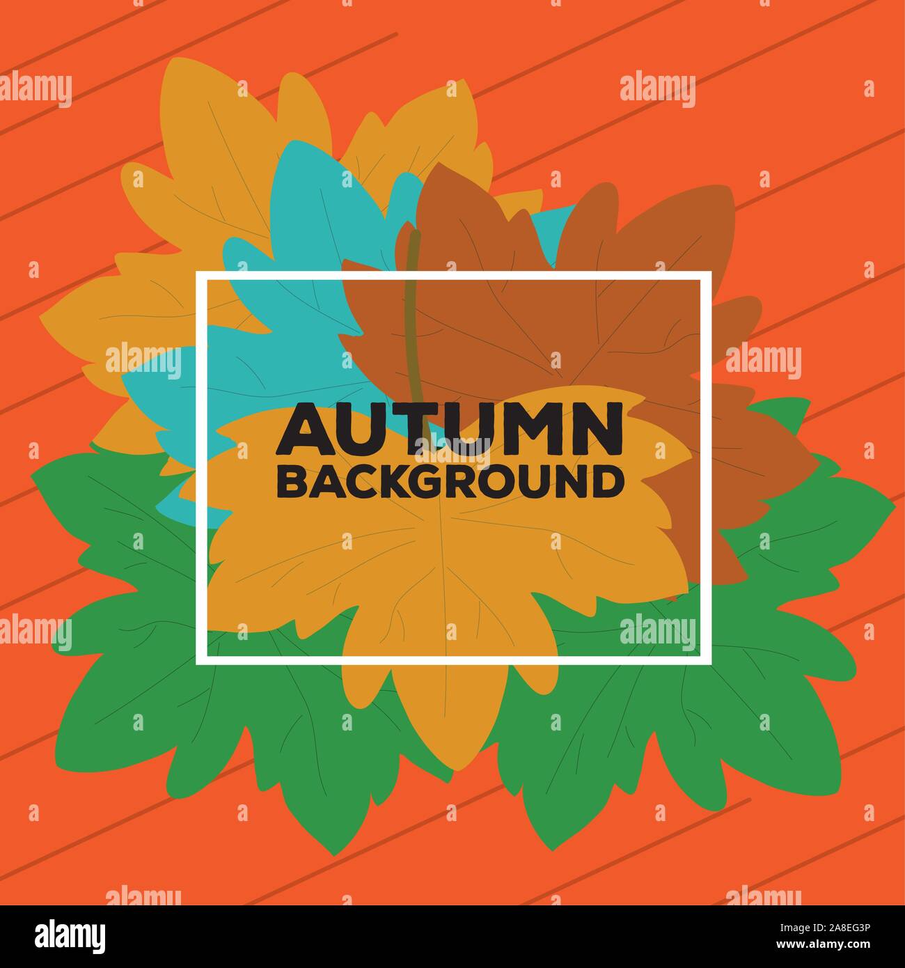 Autumn background with a leaves - Vector illustration Stock Vector ...