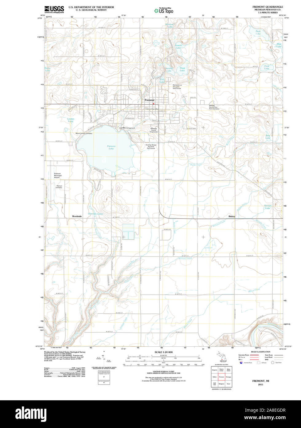 Fremont michigan map hires stock photography and images Alamy