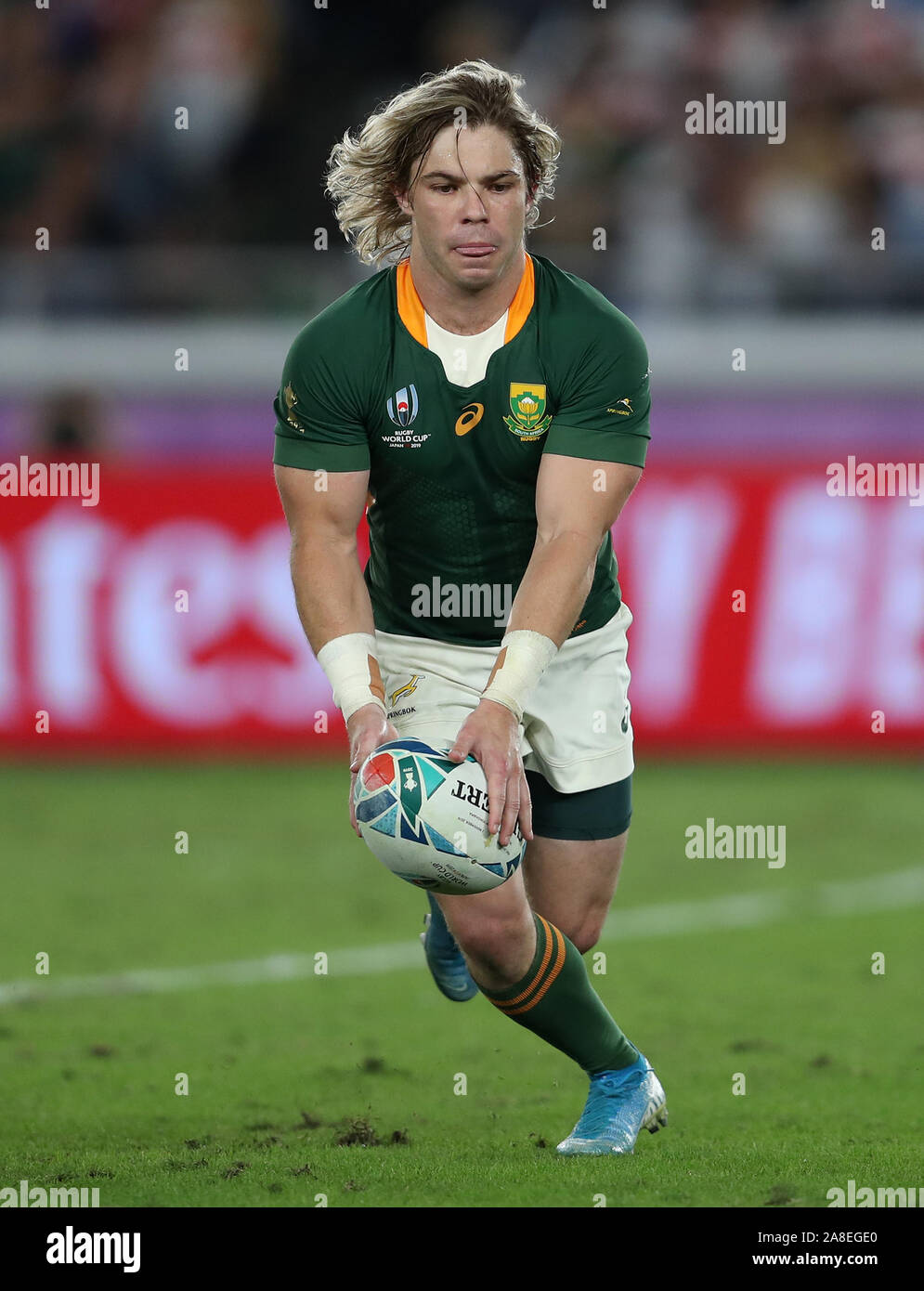 South Africa's Faf De Klerk during the 2019 Rugby World Cup final match
