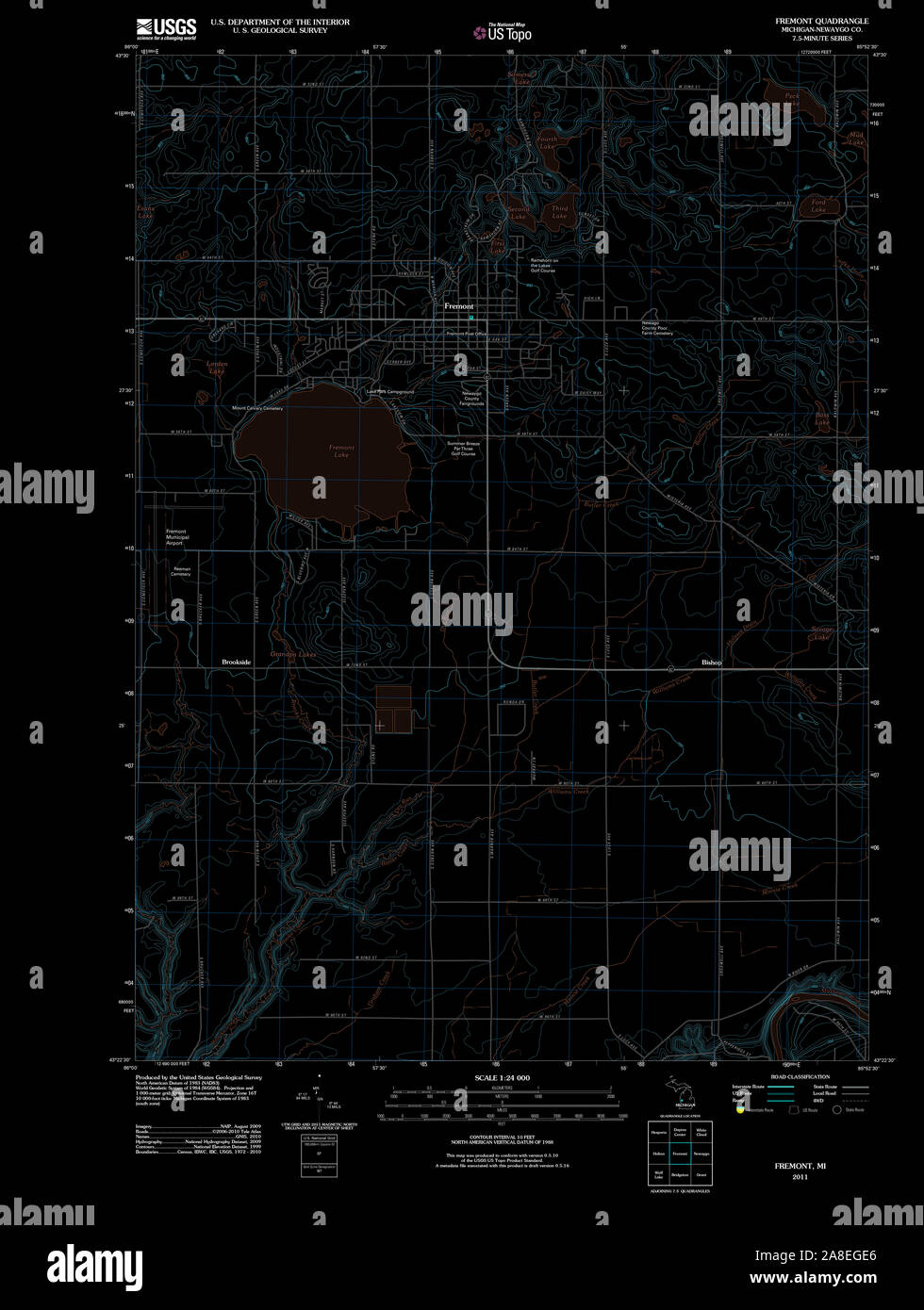 Map of fremont michigan hires stock photography and images Alamy