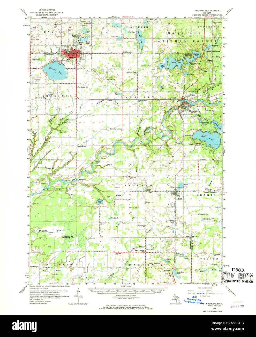 Fremont michigan map hires stock photography and images Alamy