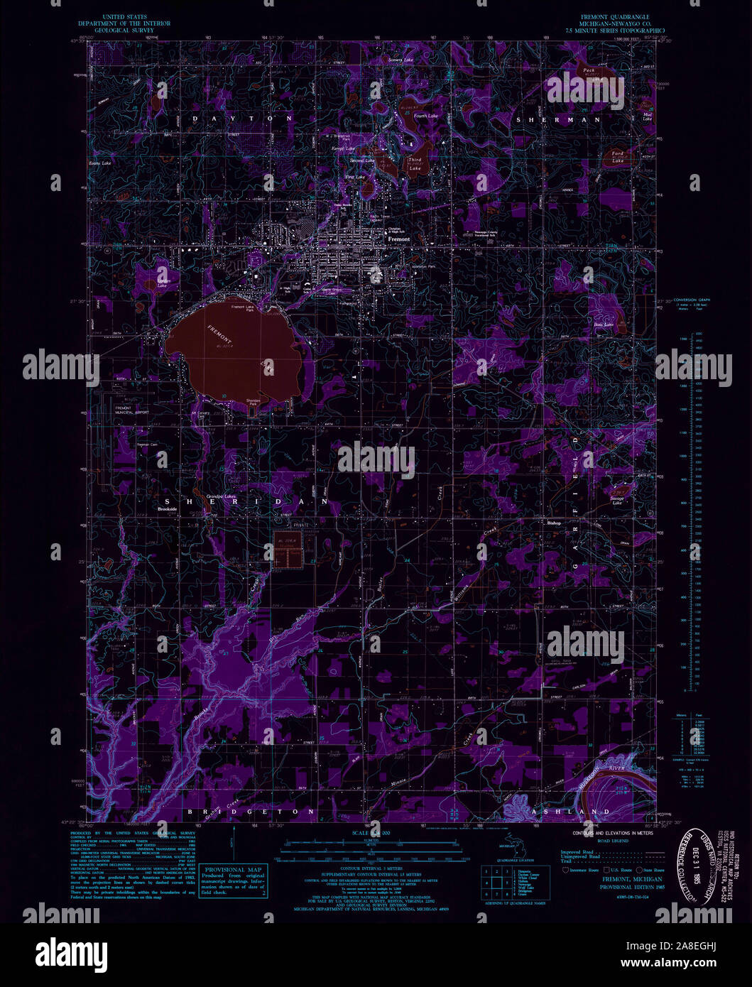 Fremont michigan map hires stock photography and images Alamy