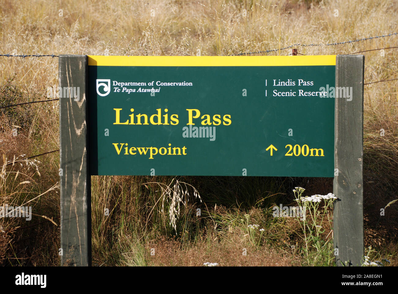 Lindis Pass, between Otago and Waitaki Basin, South Island, New Zealand Stock Photo