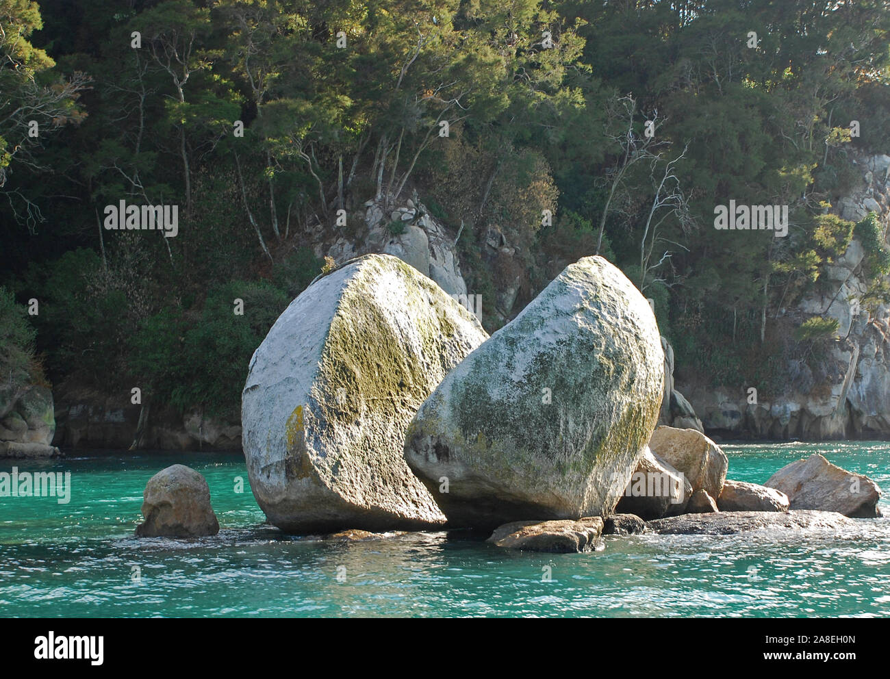Split Apple Rock, South Island, New Zealand Stock Photo