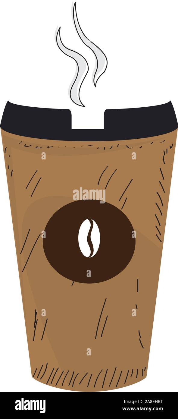 Isolated coffee cup image. Vintage style - Vector illustration Stock ...
