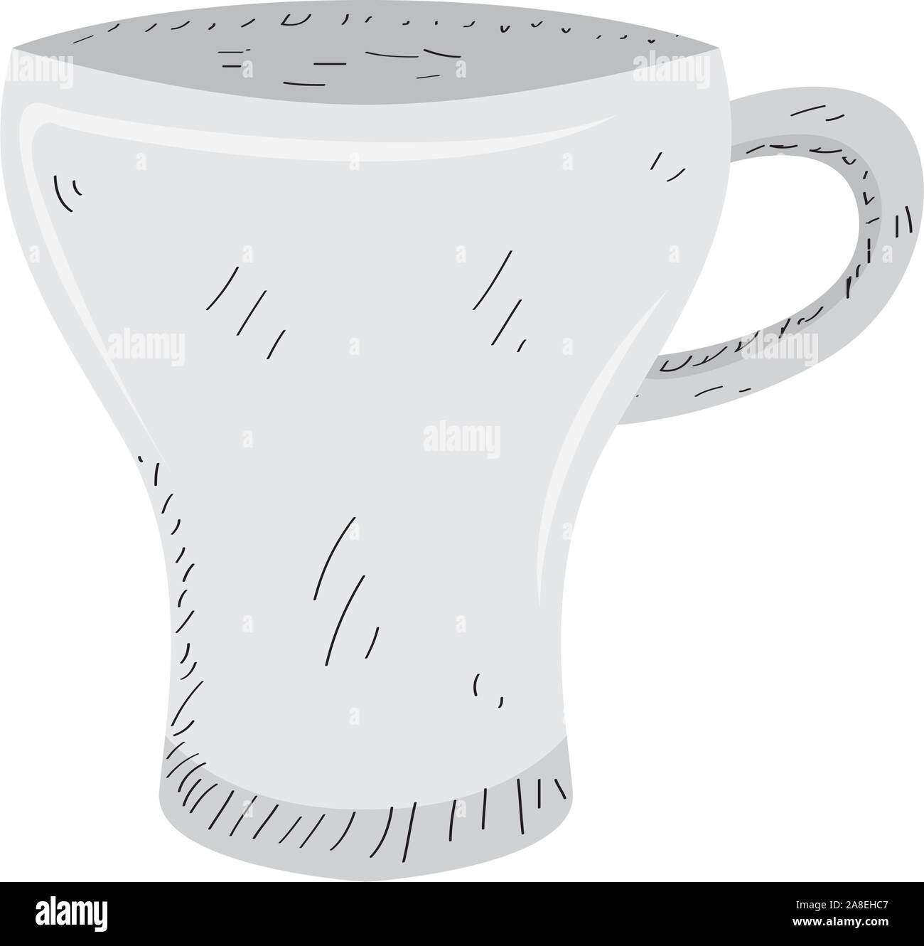 Isolated coffee cup image. Vintage style - Vector illustration Stock ...