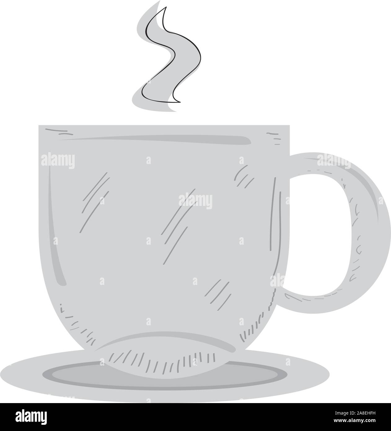 Isolated coffee cup image. Vintage style - Vector illustration Stock ...