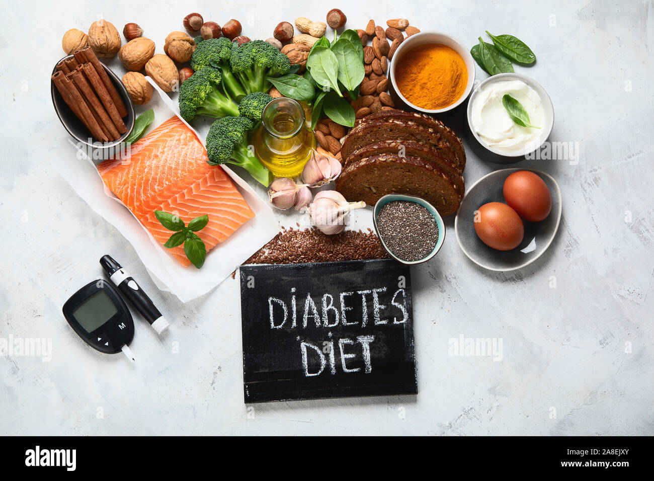 Healthy foods for Diabetes diet. Cholesterol diet, food high in