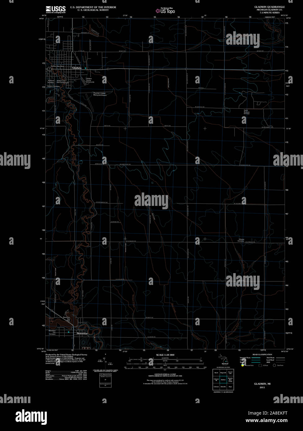 Map of gladwin hi-res stock photography and images - Alamy