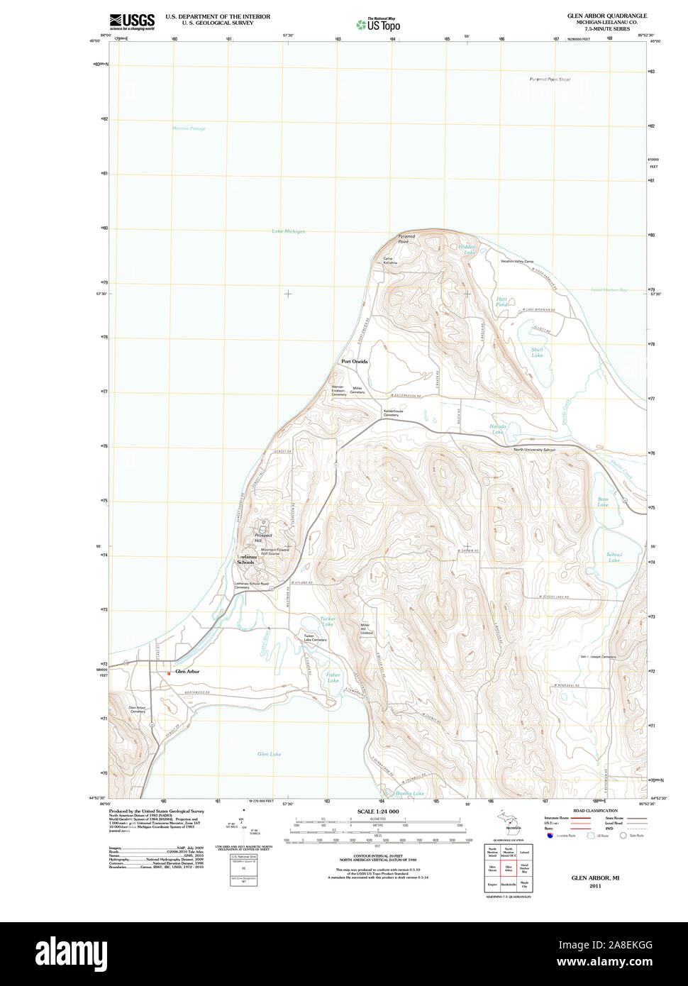 Glen arbor map Cut Out Stock Images & Pictures Alamy