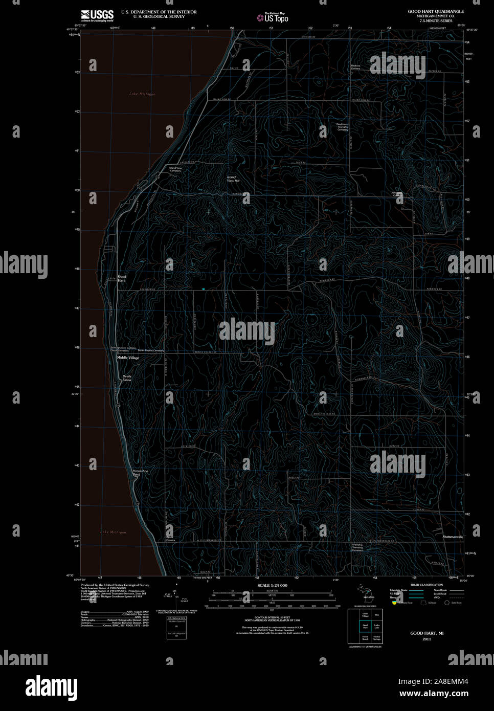 Hart michigan map hires stock photography and images Alamy