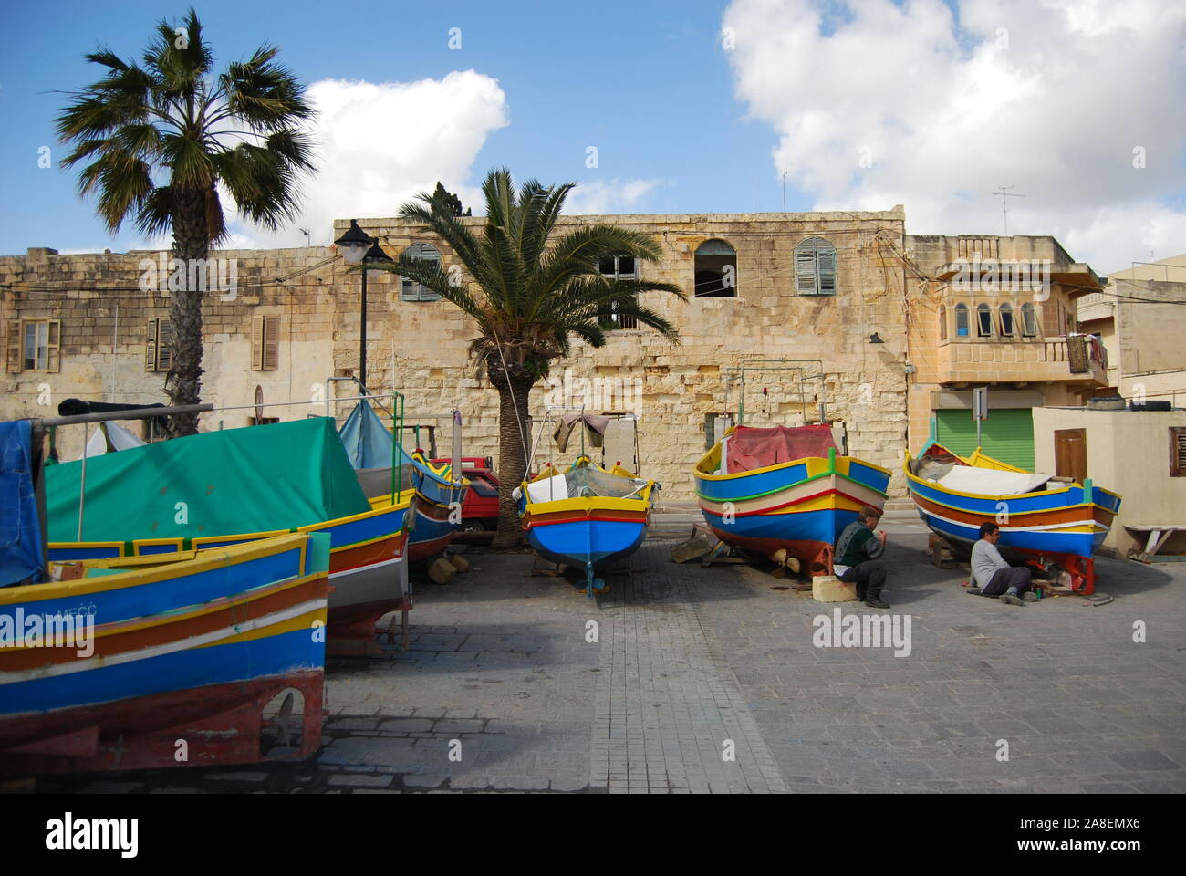 Marsaxlokk fishing village, Malta Stock Photo