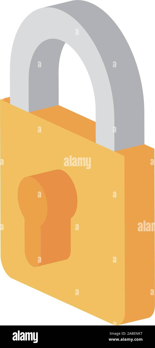 Isolated and isometric padlock vector design Stock Vector Image & Art ...