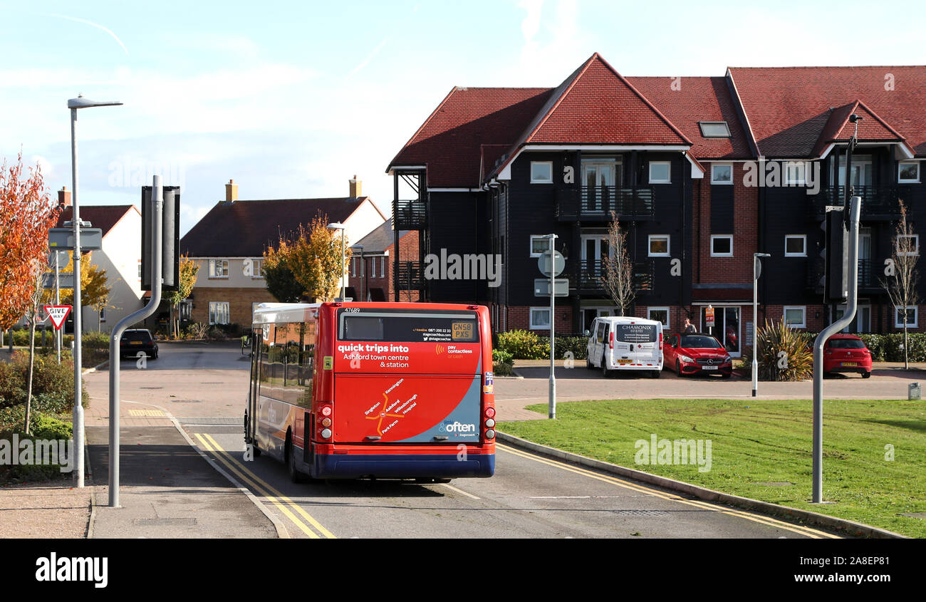 Bridgefield Estate in Ashford, Kent, as bus company Stagecoach now