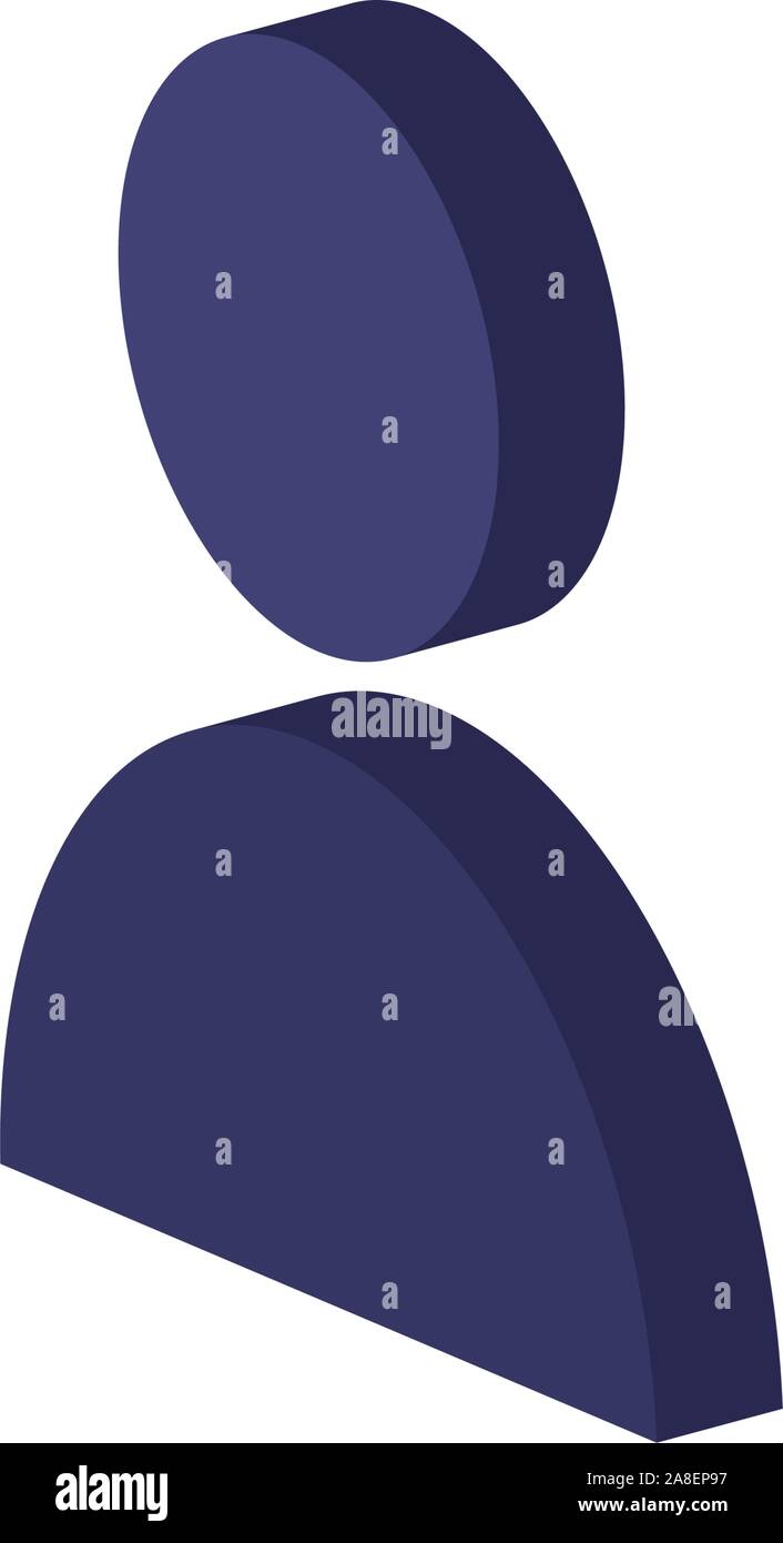 Isolated and isometric profile icon vector design Stock Vector Image ...