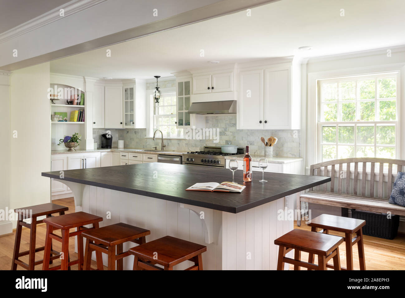 Traditional American Kitchen Stock Photo Alamy