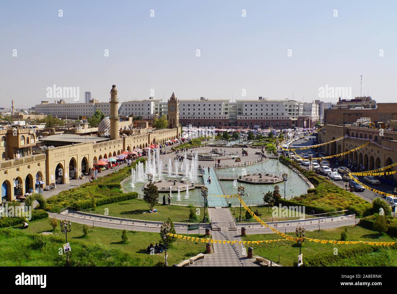 View of the Main Square of Erbil in Iraq Stock Photo