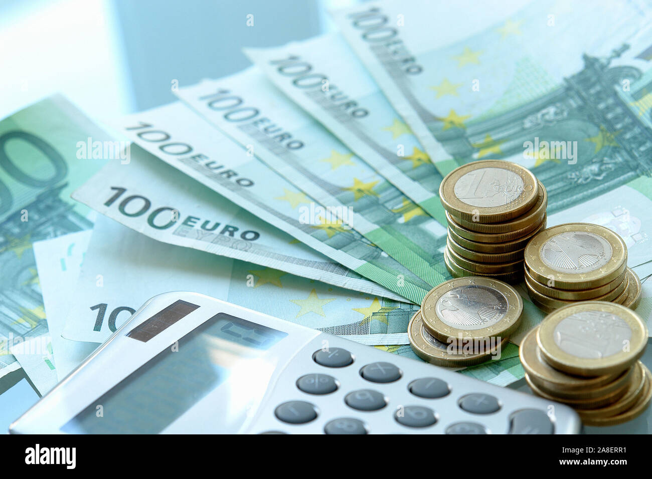 Taschenrechner und Euro, Stock Photo