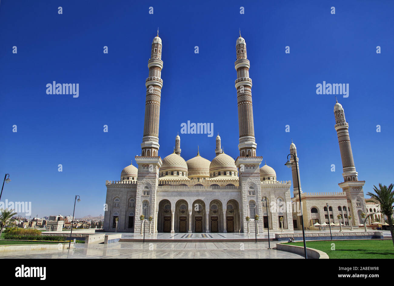 Al Saleh Mosque, Great Mosque of Sana'a, Yemen Stock Photo