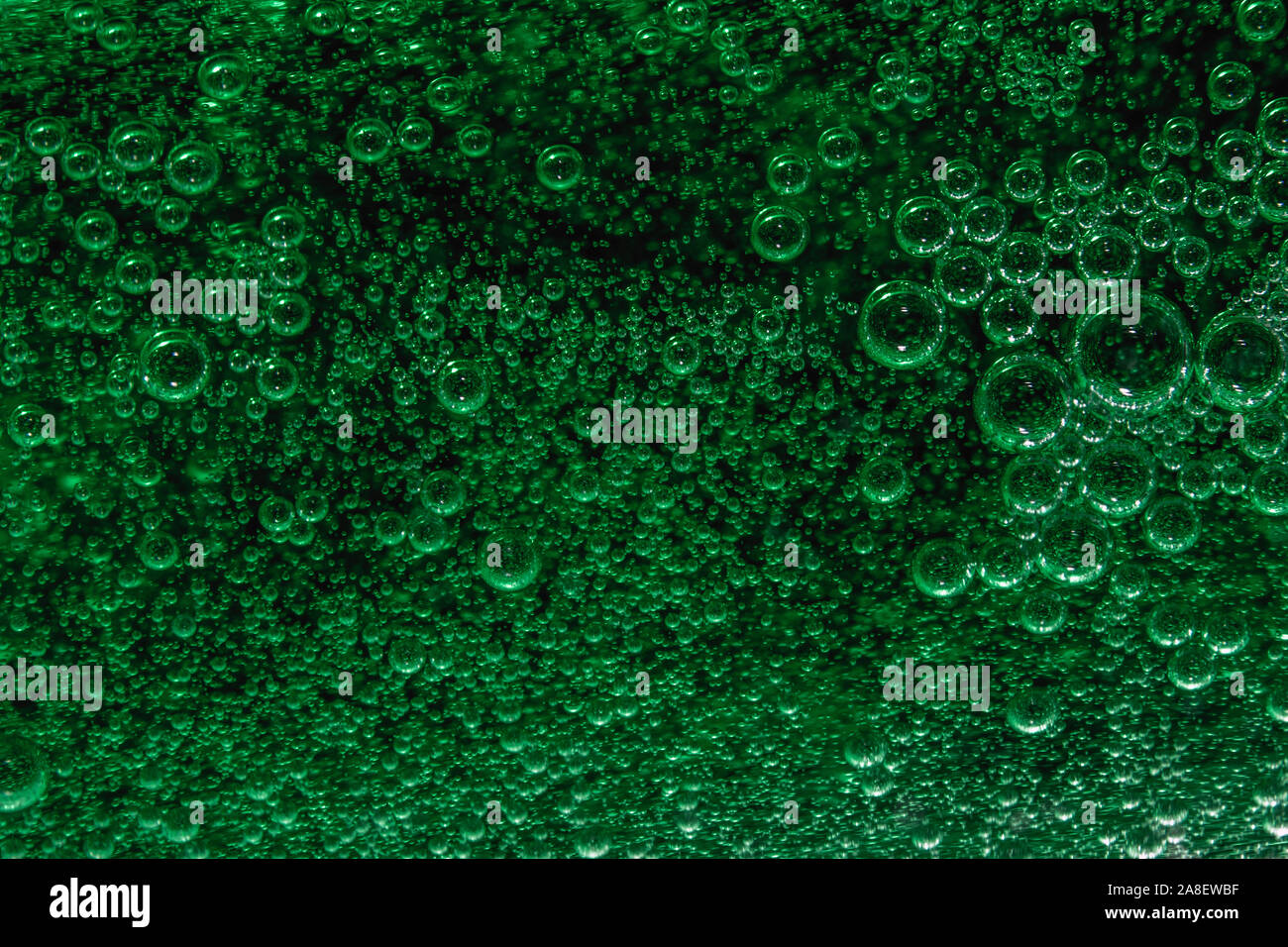 green abstract background with air bubbles in soap Stock Photo - Alamy