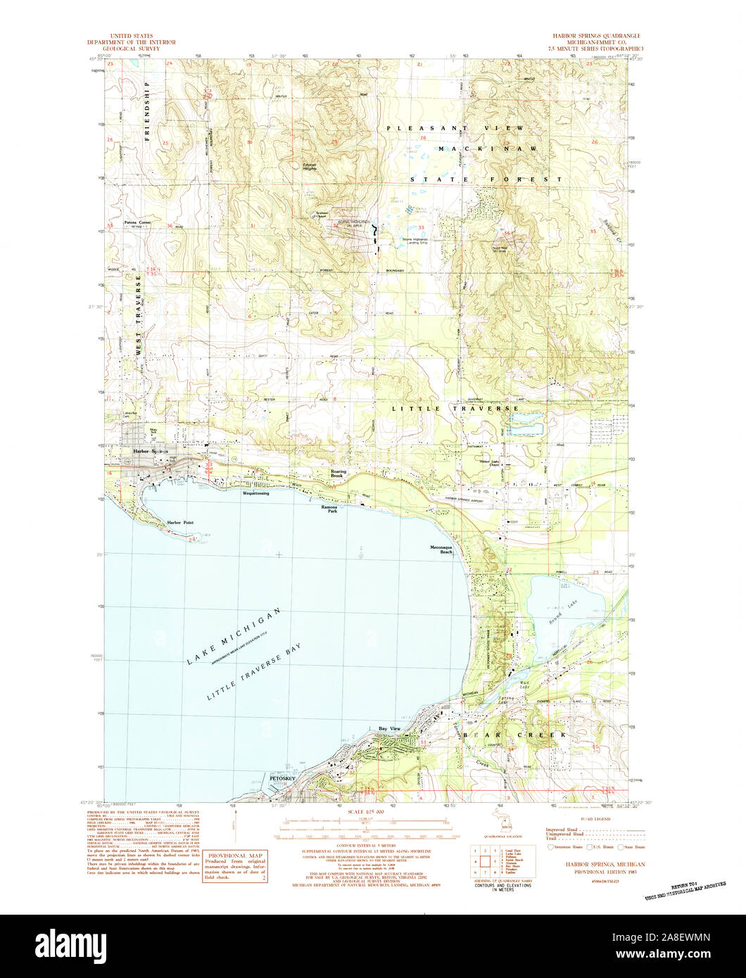 Harbor springs map Cut Out Stock Images & Pictures Alamy