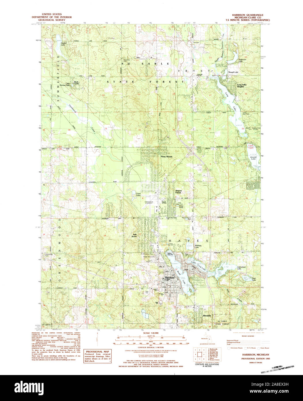 Harrison michigan map hi-res stock photography and images - Alamy