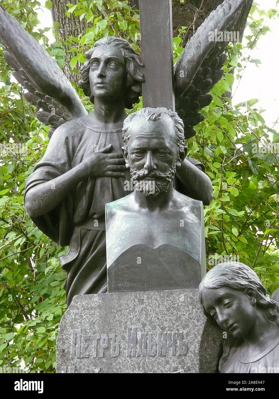 Russland, St. Petersburg, Alexandr-Newski-Kloster, Tichwiner Friedhof, Grab Peter Tschaikowsky, Stock Photo