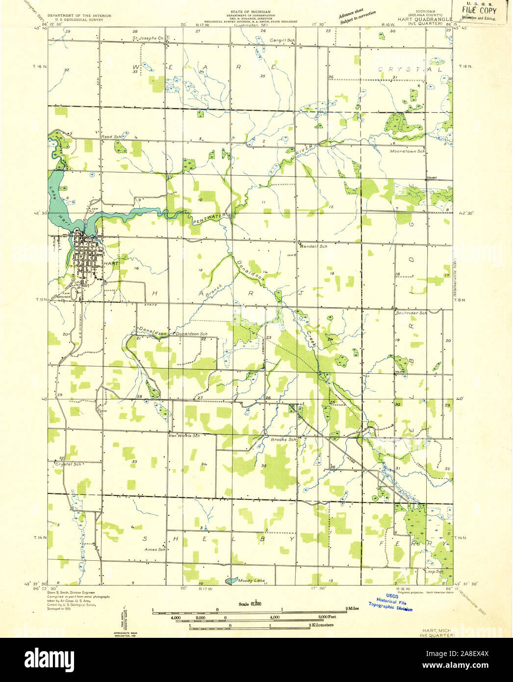Map of hart michigan hires stock photography and images Alamy