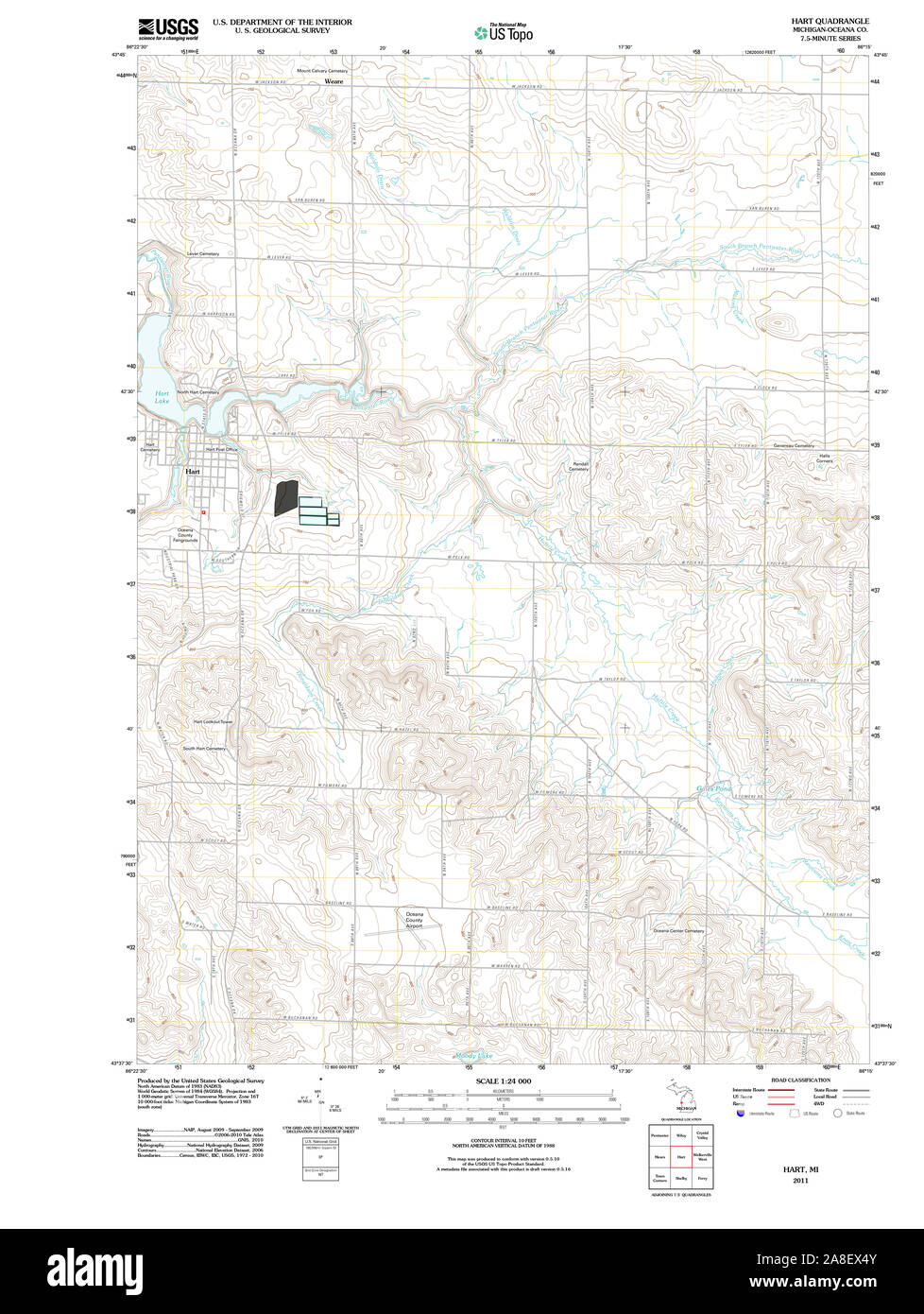 Hart michigan map hires stock photography and images Alamy
