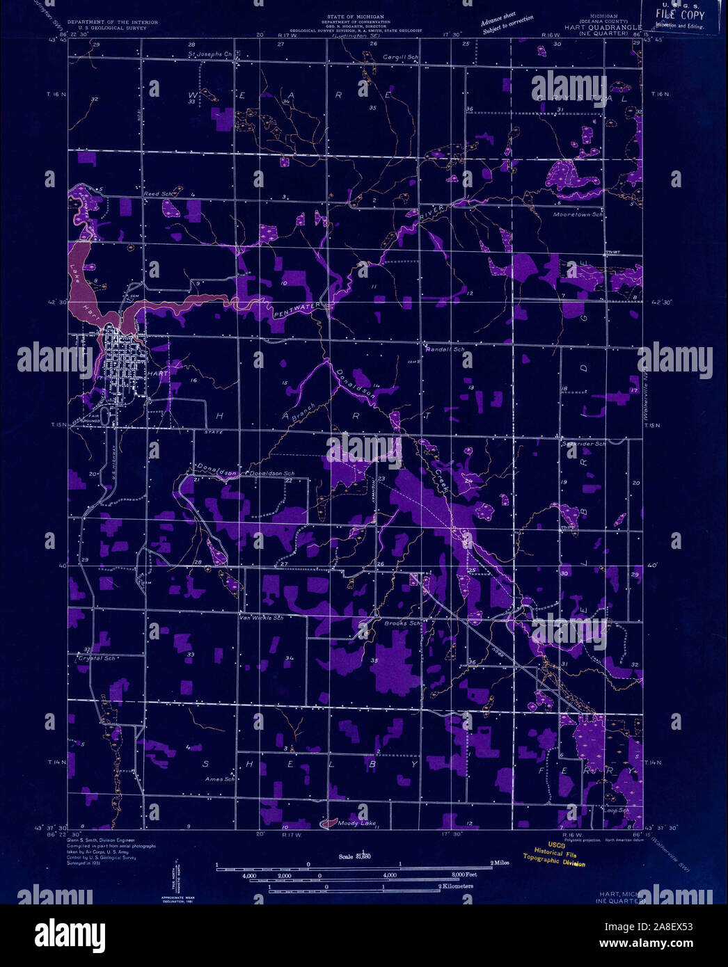 Hart michigan map hires stock photography and images Alamy