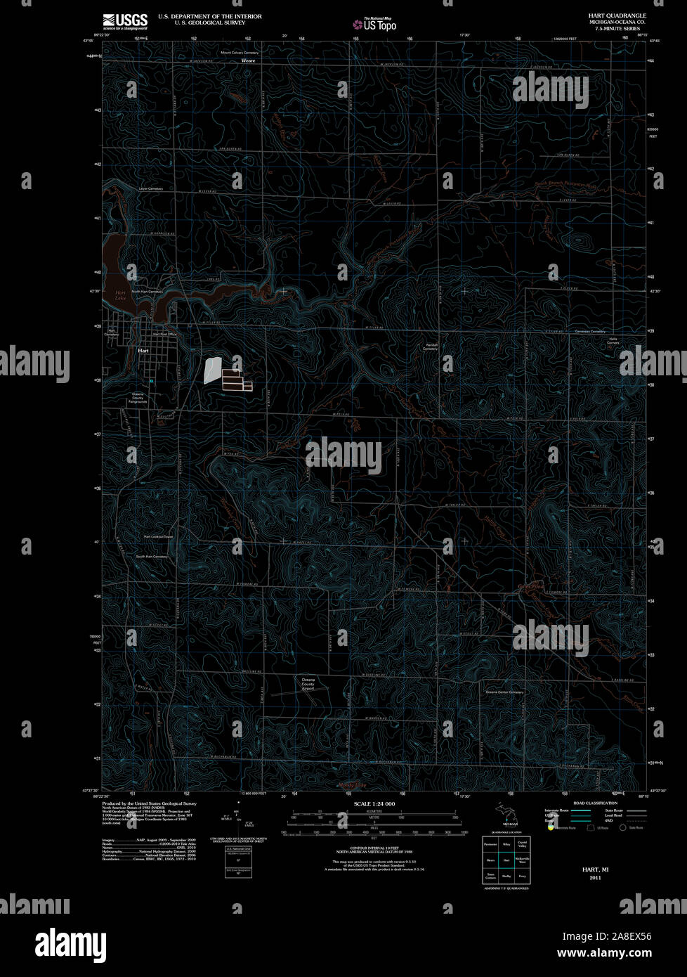 Map of hart michigan hires stock photography and images Alamy