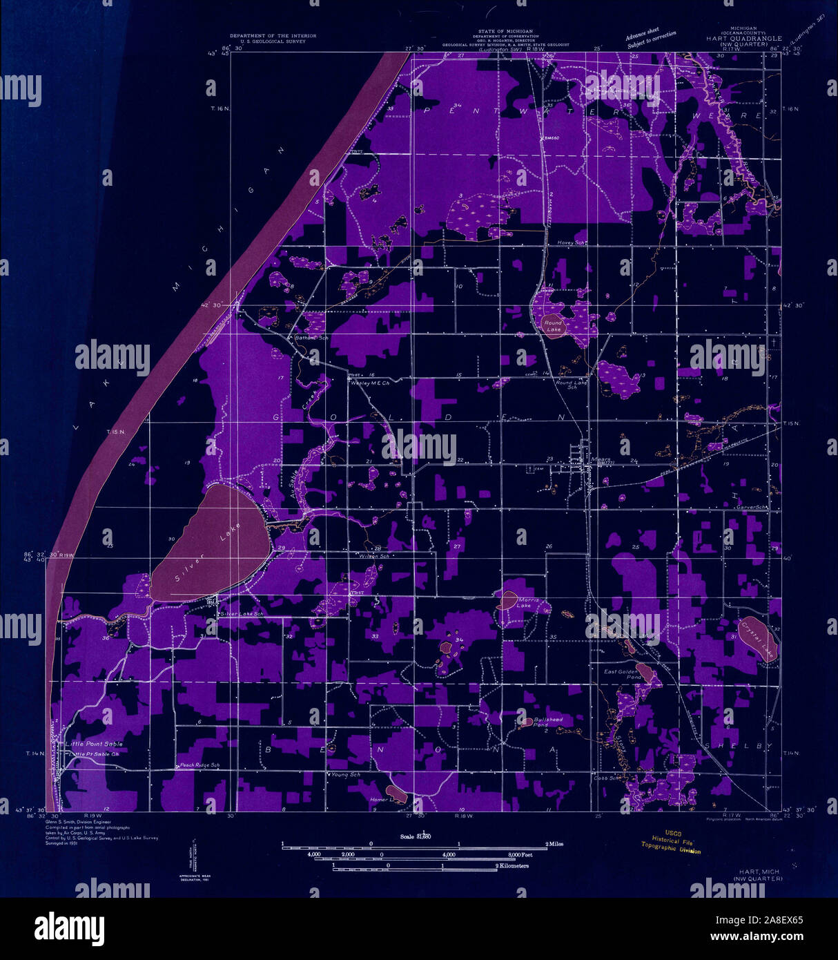 Hart michigan map hires stock photography and images Alamy