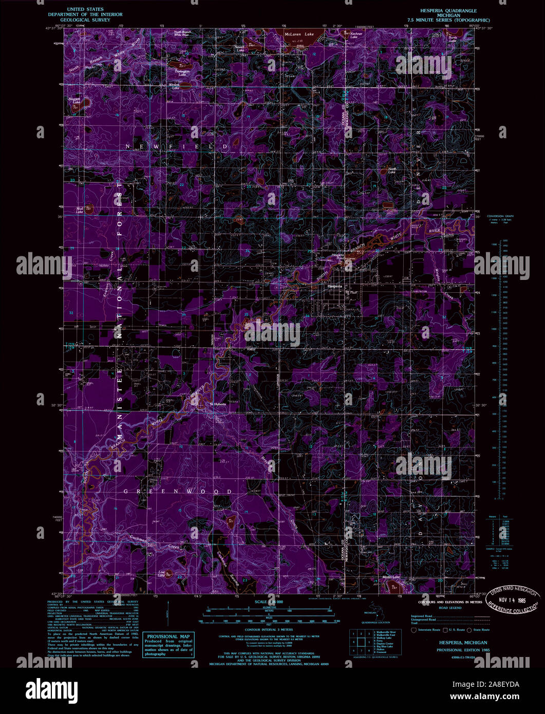 Hesperia michigan map hires stock photography and images Alamy